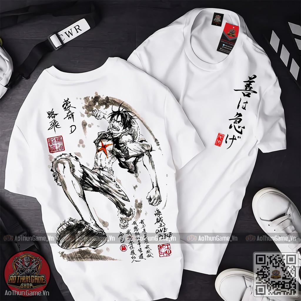 ☘️ Áo thun Luffy T07 Mẫu mới cực đẹp / Áo One Piece Đảo Hải Tặc 3D T-shirt white Monkey D Luffy ATT07 [AoThunGameVn]