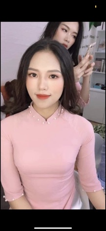Áo dài hồng vỏ đổ (lụa nhật)