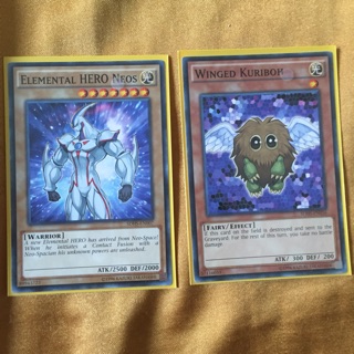 Bài yugioh chính hãng , combo 2 lá bài hero và kuriboh hiếm!