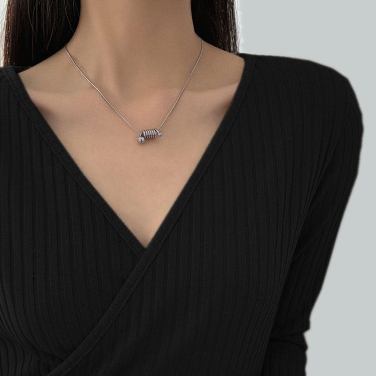 Vòng cổ kim loại thiết kế đơn giản cá tính thời trang cho nữ