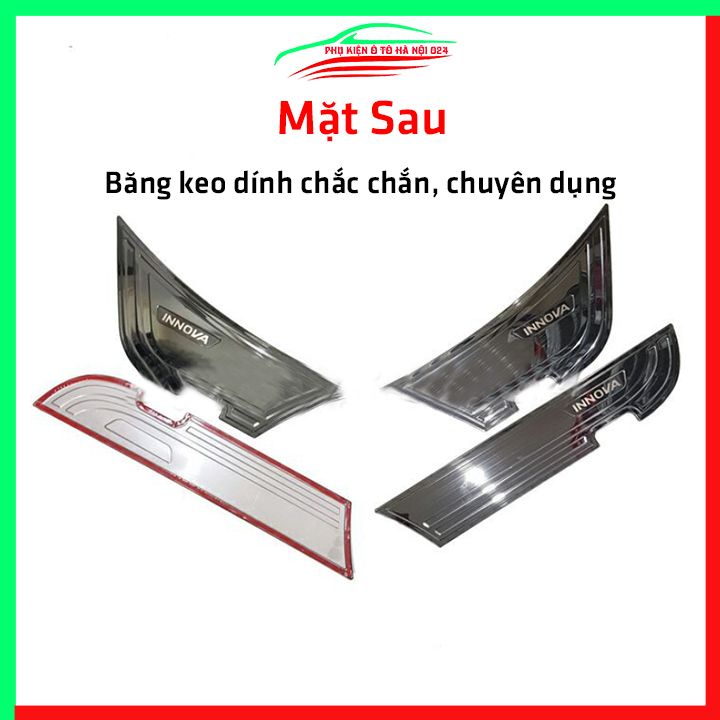 Bộ ốp tapli Innova 2017-2023 vân Titan chống xước va đập khi mở cửa và làm đẹp xe