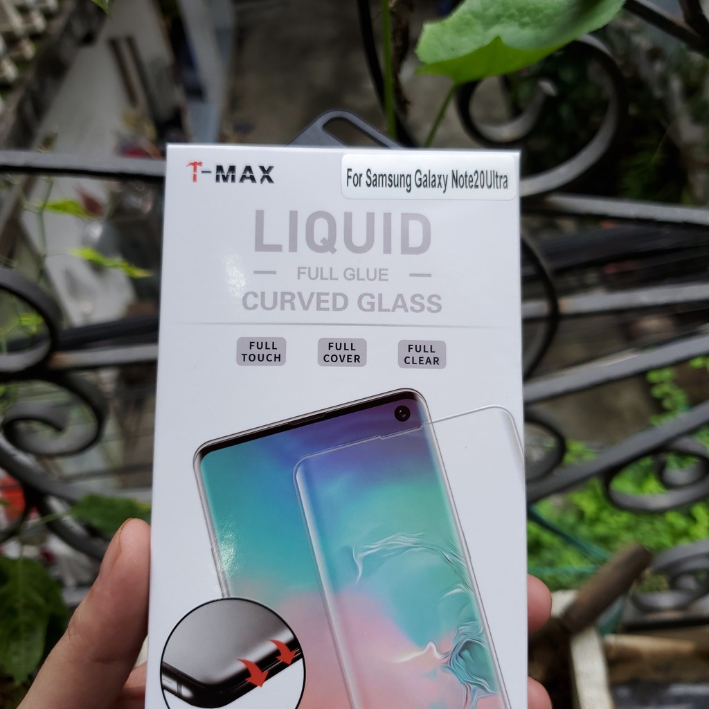 Cường lực Samsung Note 20 Ultra / S10 5G / S22 Ultra tUV T-Max LIQUID trong suốt Full màn trơn mượt cao cấp tmax