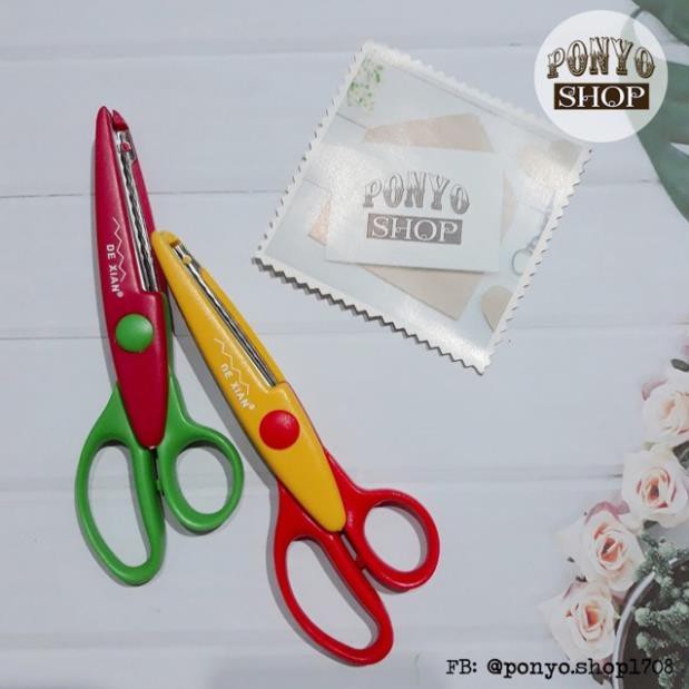 Kéo cắt răng cưa , tạo  hình vải  siêu  sắc 17 cm DEXIAN-K34