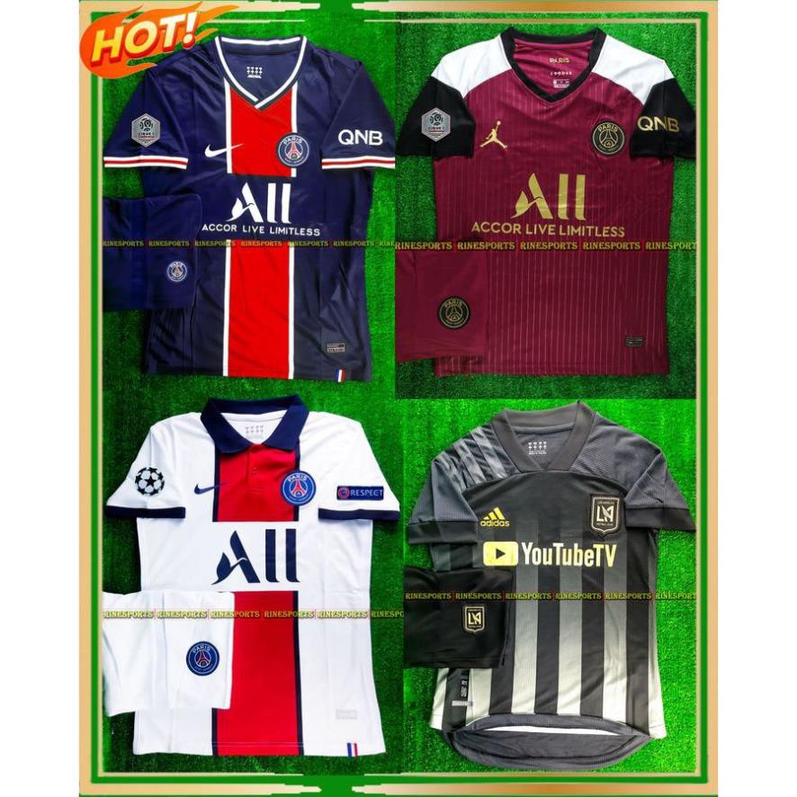 (Hàng Thailand Super) Bộ Áo bóng đá PSG - Paris Saint Germain 2020/2021 chuẩn thi đấu