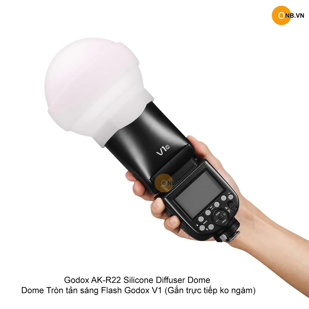 Godox AK-R22 Diffuser Dome tròn tản sáng Flash Godox V1 gắn trực tiếp