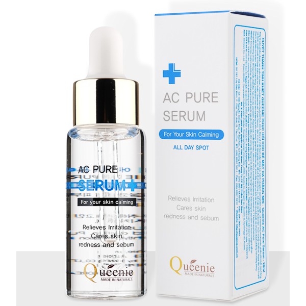 Tinh Chất Queenie Ac Pure Serum+ Dưỡng Tái Tạo, Phục Hồi Bề Mặt Da Phẳng Mịn 20ml Hàn quốc