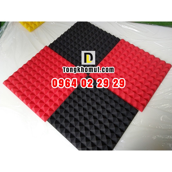 Mút gai, mút kim tự tháp chống cháy 50x50x5cm tiêu âm - cách âm tỉ trọng cao dùng cho phòng thu