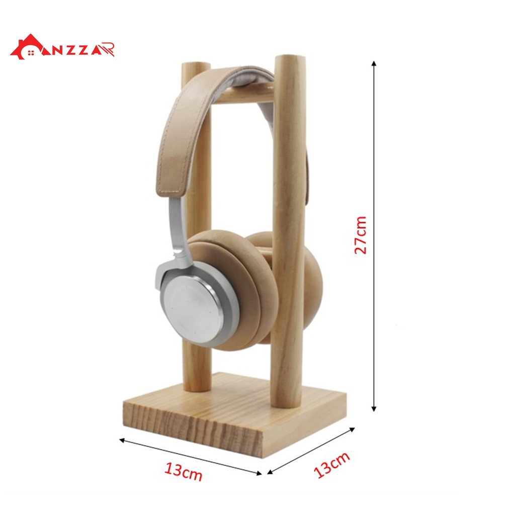 giá treo tai nghe, kệ đỡ HeadPhone bằng gỗ thông tự nhiên đẹp, kệ gỗ treo tai nghe