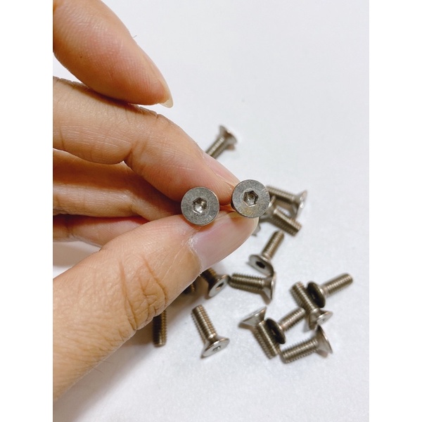 Ốc bulong 4li10 4li1 sắt & inox đầu vít, lục giác gắn nắp dầu xe Honda Yamaha