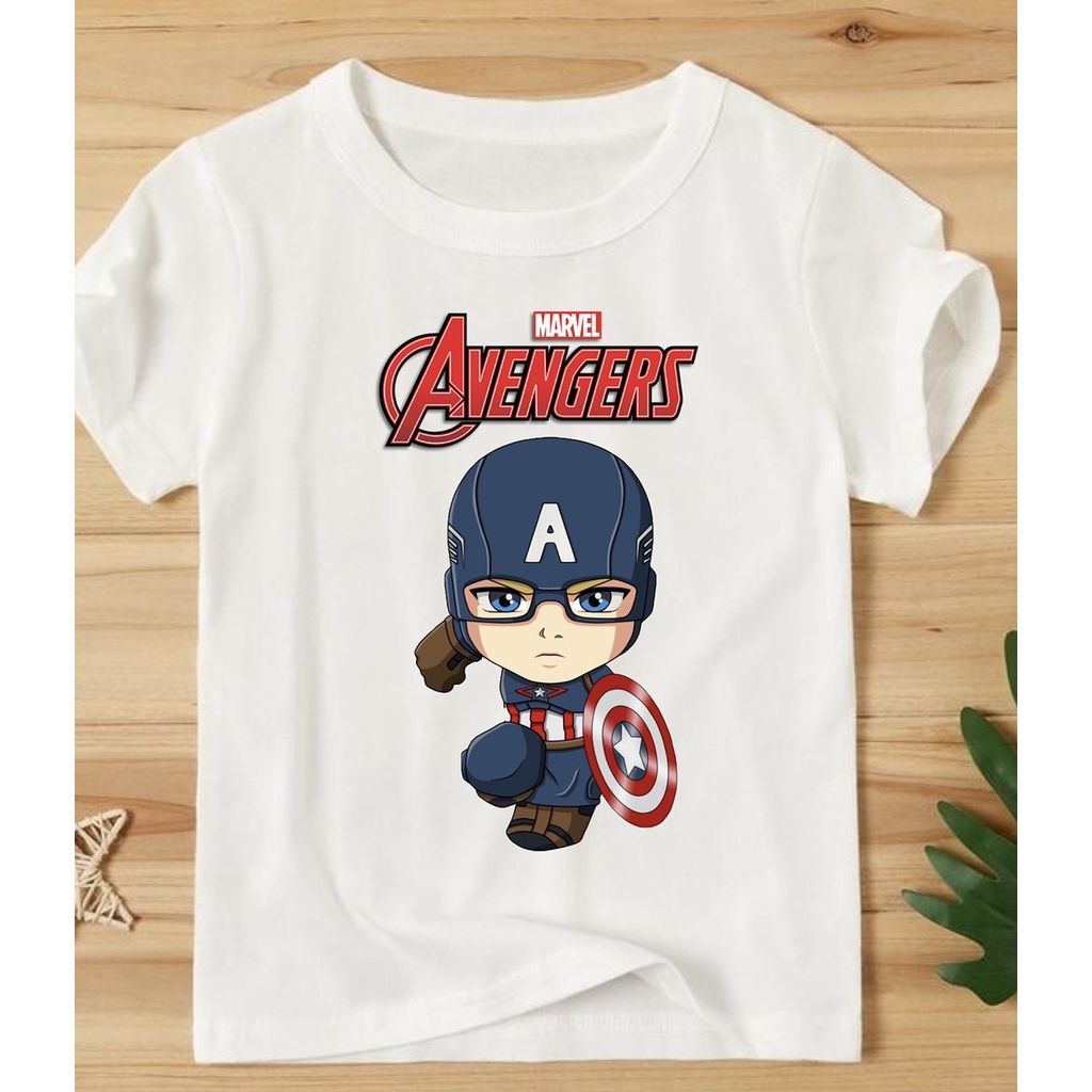 áo thun bé trai phông nam siêu anh hùng cotton co giản thoải mái