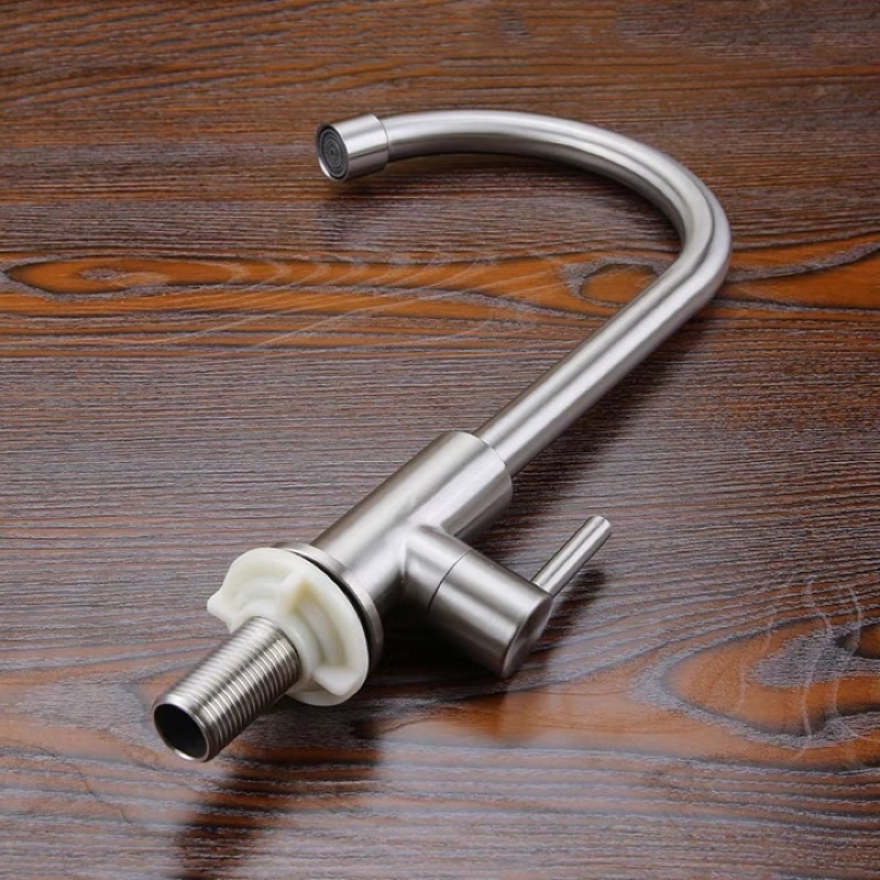 Vòi Chậu Rửa Bát Đơn Lạnh INOX 304 Không Han Gỉ