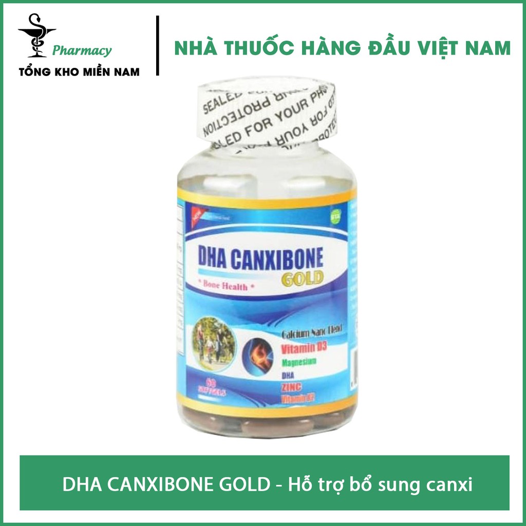 Viên Uống DHA CANXIBONE GOLD - Bổ sung sự thiếu hụt Canxi, Vitamin D3 – Hộp 60 viên – Tổng Kho MiềnNam