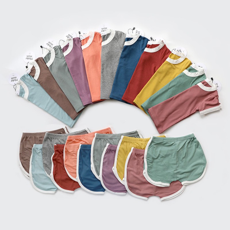 Set Áo Thun &amp; Quần Short Cho Bé Trai &amp; Gái