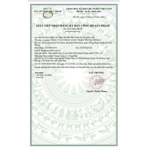 Hoạt Huyết Thông Mạch TW3