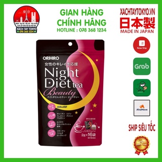 Trà giảm cân làm đẹp da orihiro night diet tea nhật bản