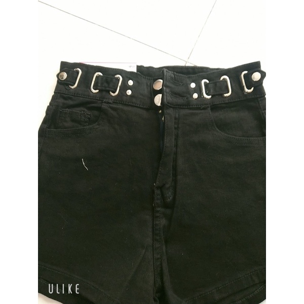 Quần short jeans đen