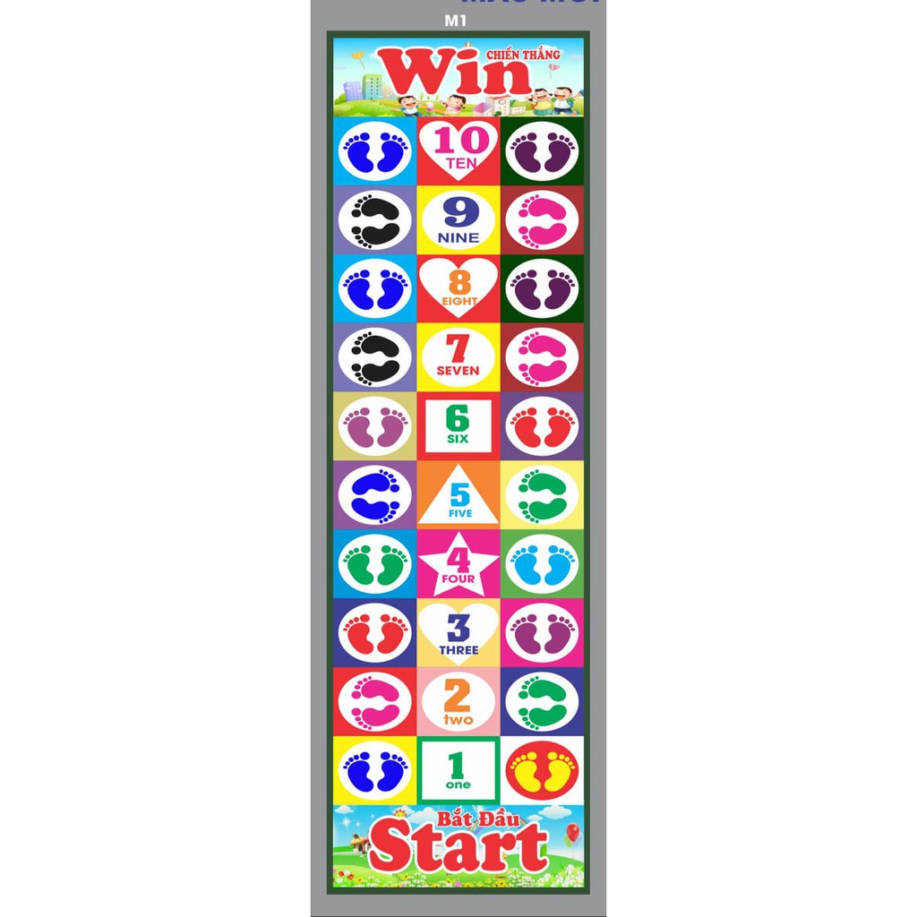 Thảm nhảy bước chân, số chơi vận động cho bé phát triển trí não