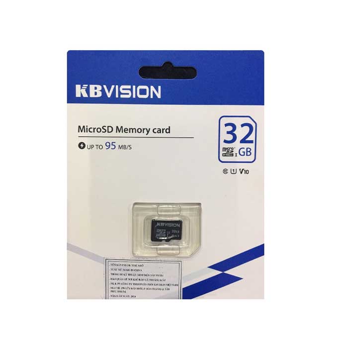 THẺ NHỚ MICRO SD 32Gb KBVISION CLASS 10 CHUYÊN DÙNG CHO CAMERA IP, MÁY ẢNH, ĐIỆN THOẠI,... - HÀNG CHÍNH HÃNG