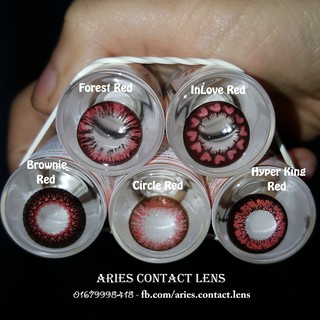 (Sỉ 50k) Lẻ Lens Thái RED (đỏ) - Kính áp tròng 0-2-55-6 độ sỉ lẻ (Ảnh thật tự chụp)