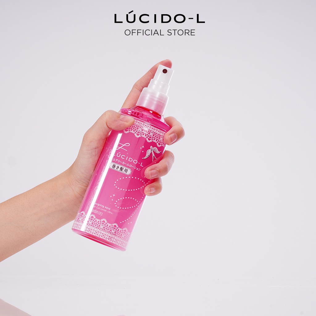 Nước xịt tạo kiểu tóc xoăn LÚCIDO-L DESIGNING AQUA HAIR CURL LOTION <AIRY> P 180ml