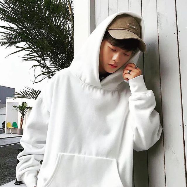 [ĐỦ SIZE - Kèm hình thật] Áo hoodie nỉ trắng basic white unisex