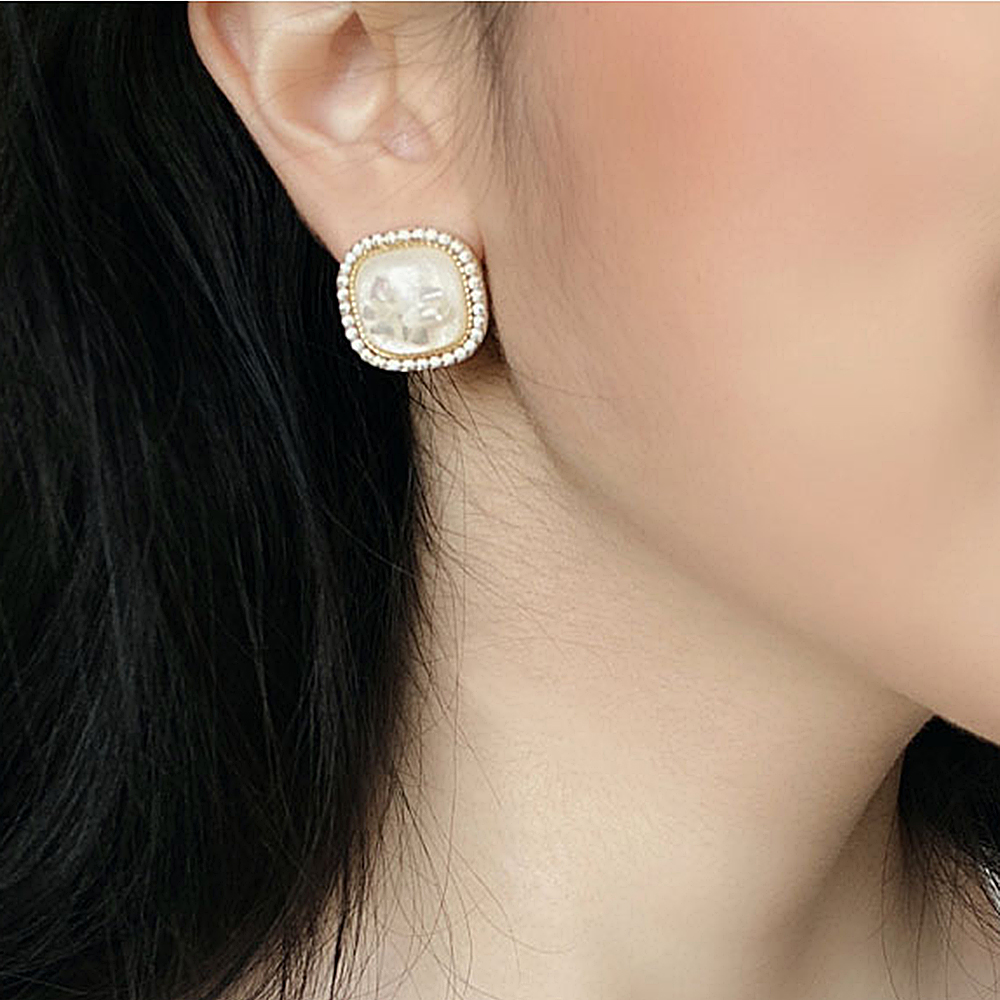 Đôi Khuyên Tai Đính Đá Lấp Lánh S925 Cho Nữ