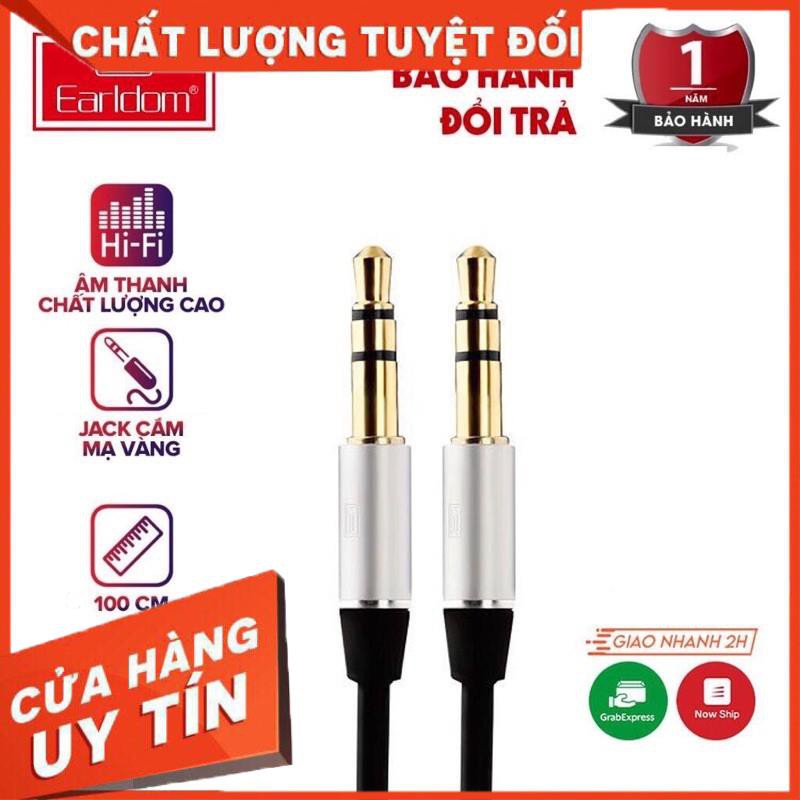 Dây cáp âm thanh AUX 15 Earldom Jack Kết Nối Chân 3.5 Lấy Âm Thanh Video Audio Lấy Nhạc Ra Loa Oto