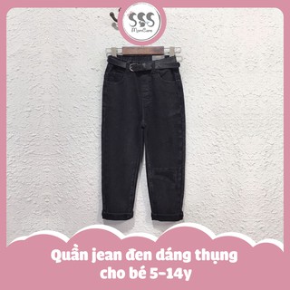 Quần jean đen dáng thụng cho bé 5-14y