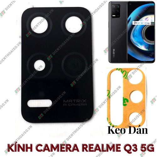 Kính camera realme q3 5g kèm keo dán