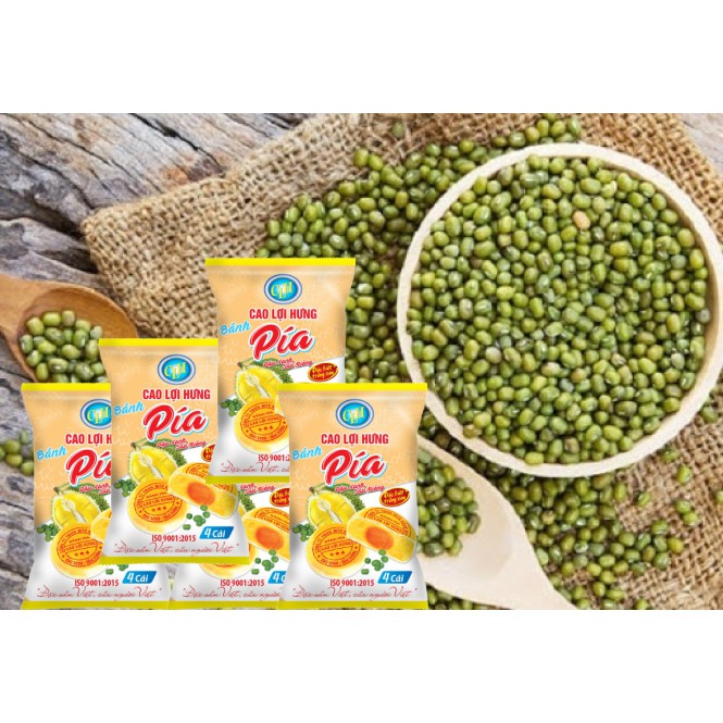 Túi 4 cái Bánh PÍA đậu xanh sầu riếng trứng xây mini,bachhoaanhthu_Bánh Kẹo Việt Nam, Đặc sản Miền Tây Sóc Trăng,giá rẻ