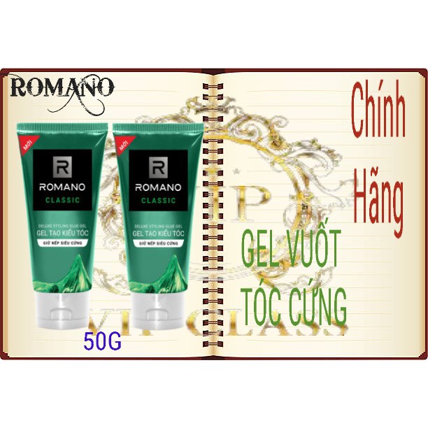 ROMANO_GEL VUỐT TÓC ROMANO CỨNG TÓC LOẠI 50G.