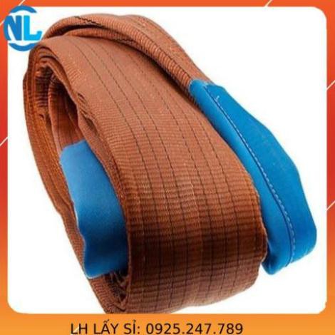 01 Dây cẩu hàng dây cáp vải cẩu hàng 5:1 Nâu Nhập Khẩu 6 Tấn bản 150m cáp thép giá sỉ NAM LONG CHÂU
