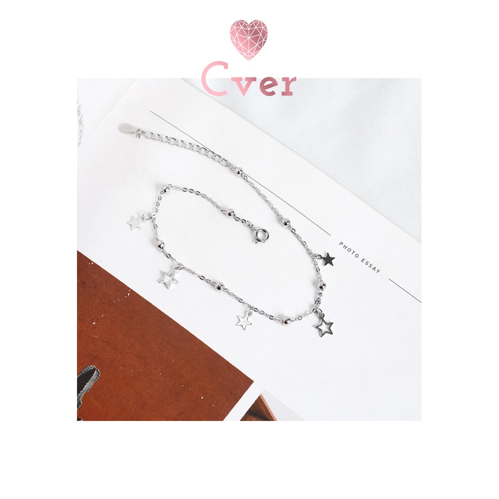 Lắc chân bạc Cver Silver S925 thiết kế ngôi sao nhẹ nhàng, nữ tính LC-E108