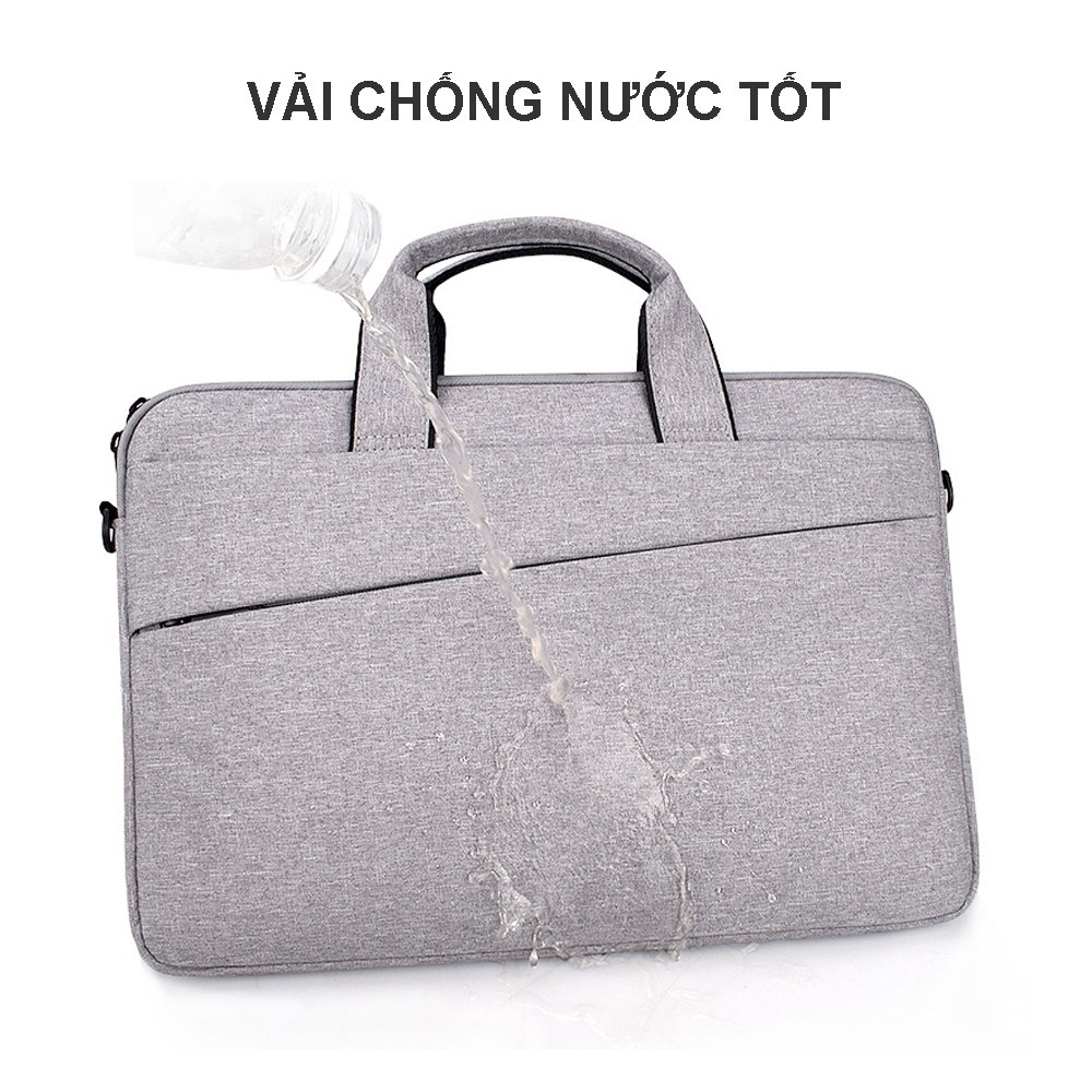 Cặp đựng Laptop ST03S nhiều ngăn xách tay, cặp đựng laptop 15.6, 14.1, 13.3 inch có tay xách và quai mang