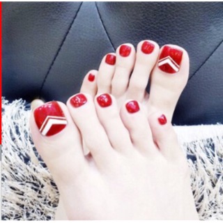 Bộ 24 móng chân giả kèm keo