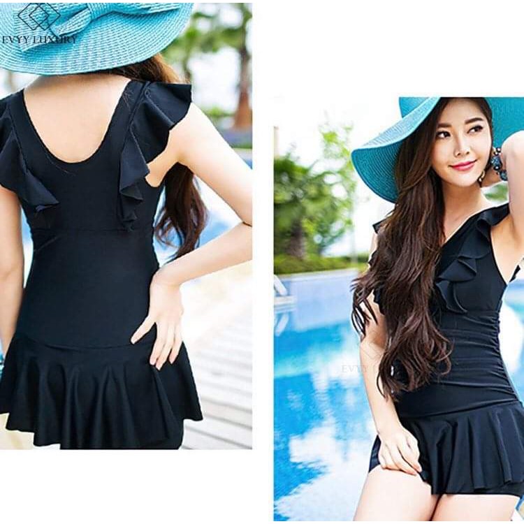 Bikini Nữ Đồ Bơi Liền Thân Kiểu Váy Kín Đáo VATIXA BKN29