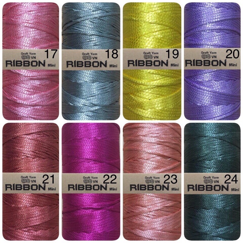 Sợi ribbon móc túi xách