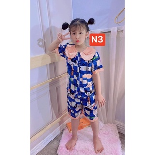 bộ pizama quần lửng lụa mango sz 22-33kg