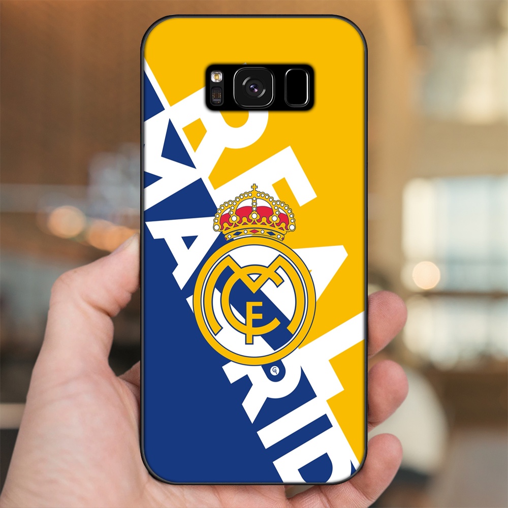 Ốp lưng Samsung S8, S8 Plus viền đen in hình Real Madrid