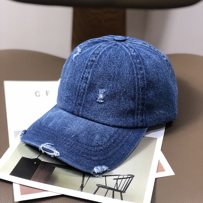 Nón lưỡi trai Jean Rách nam nữ Thơm's Cap freesize, XANH, ĐEN, XANH NHẠT NoBrand