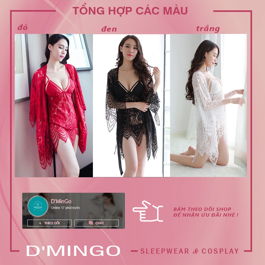 Váy ngủ sexy - Đầm ngủ sexy gợi cảm xuyên thấu D'MinGo VN15