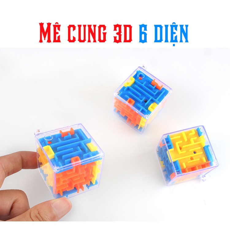 Đồ chơi Giải Mã Mê Cung độc đáo hình hộp 3D 6 mặt phát triển trí tuệ dành cho trẻ em, đồ chơi trẻ em.