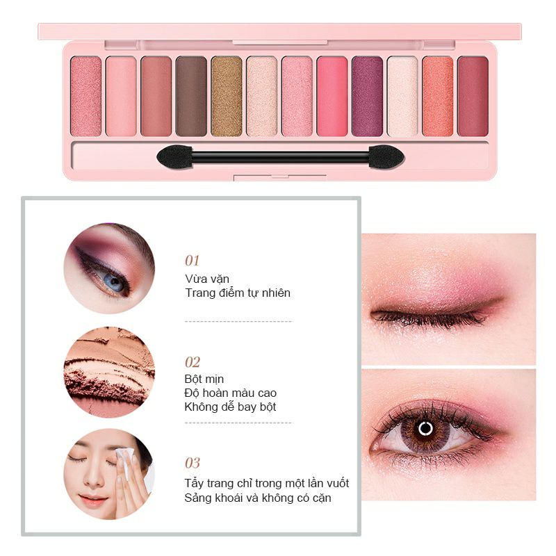 Bộ trang điểm Lameila 8 món chuyên nghiệp/kem nền BB/bấm mi/phấn phủ/phấn mắt/son/maccara/chì kẻ mày/kẻ mắt nước