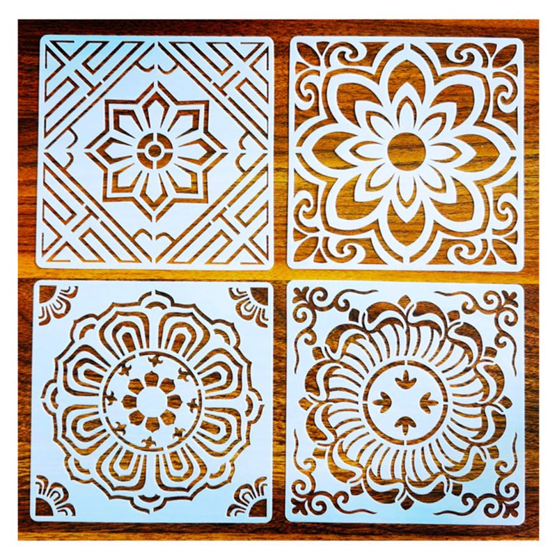 Bộ 7 Khuôn Tô Họa Tiết Mandala Trang Trí Giáng Sinh DIY