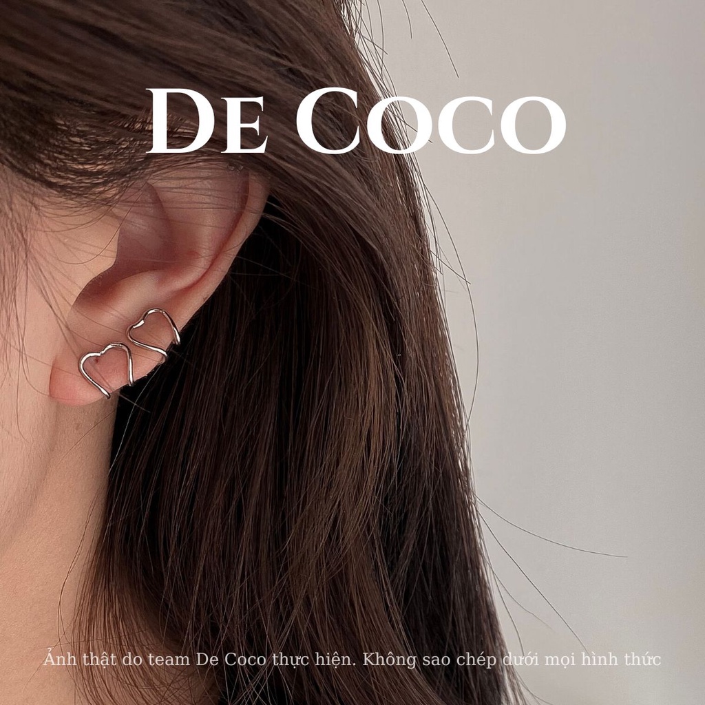 Khuyên kẹp vành, bông kẹp vành không cần xỏ lỗ De Coco- MẢNH