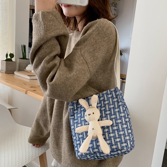 Túi Xách Nữ Caro Thú Bông Con Thỏ