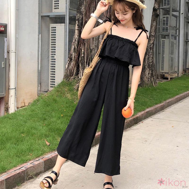 Đồ liền thân 2 dây màu trơn thời trang cho nữ