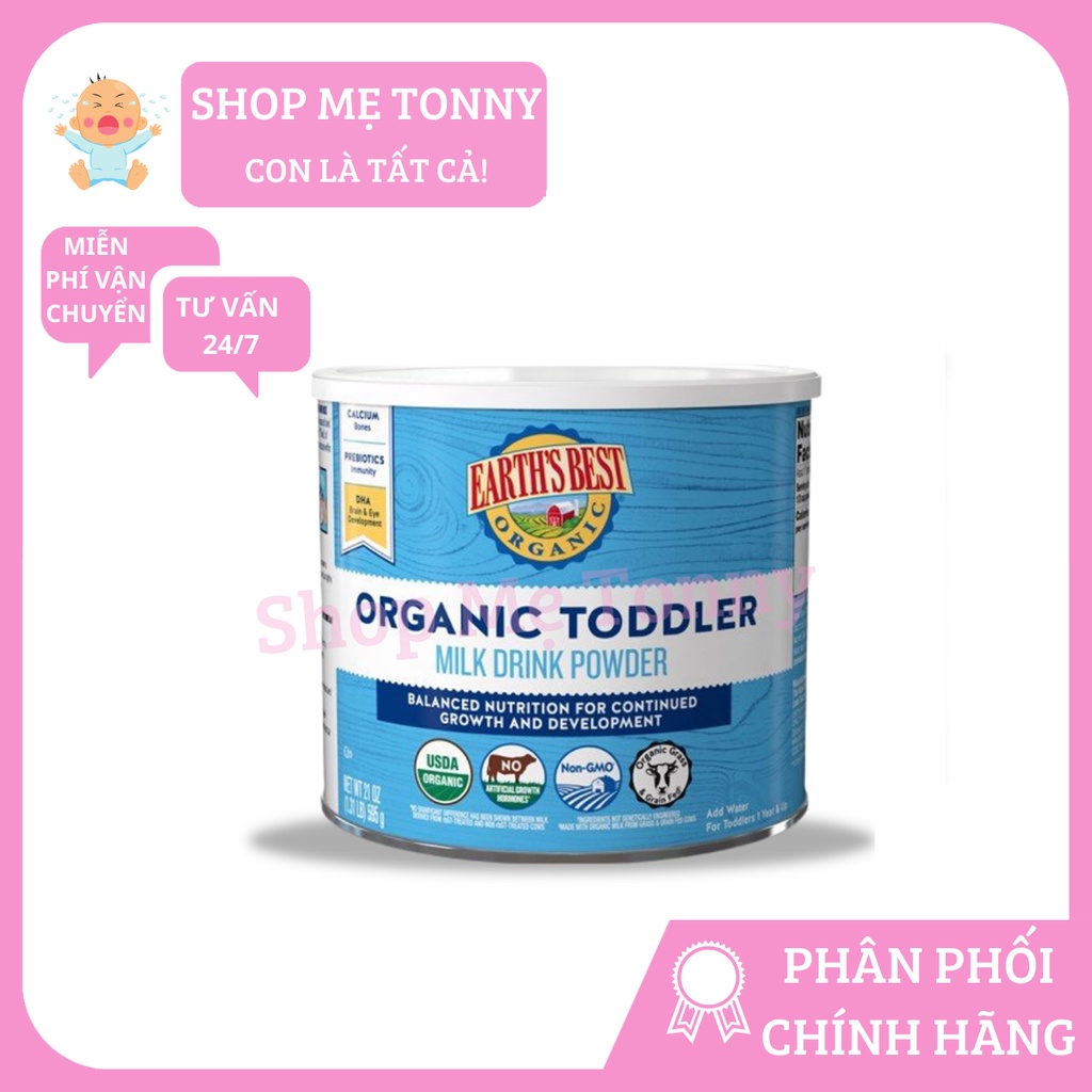 Sữa Earth’s Best Toddler Organic mẫu mơi nhất 598g ( Date T12/2023)