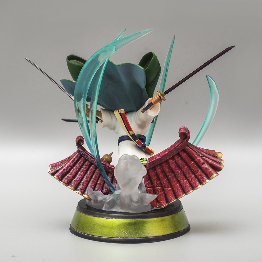 Mô hình One Piece Zoro Wano trên mái miniver cao 13cm Mô hình trang trí Zoro wano Haki Shop