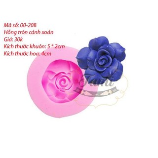Khuôn silicon- Hồng Tròn Cánh Xoắn